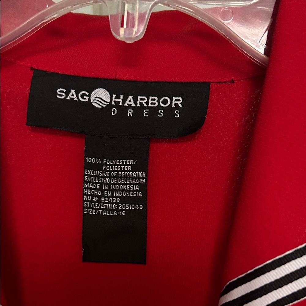 Sag Harbor Red Blazer with White Trim - Picture 2 of 6